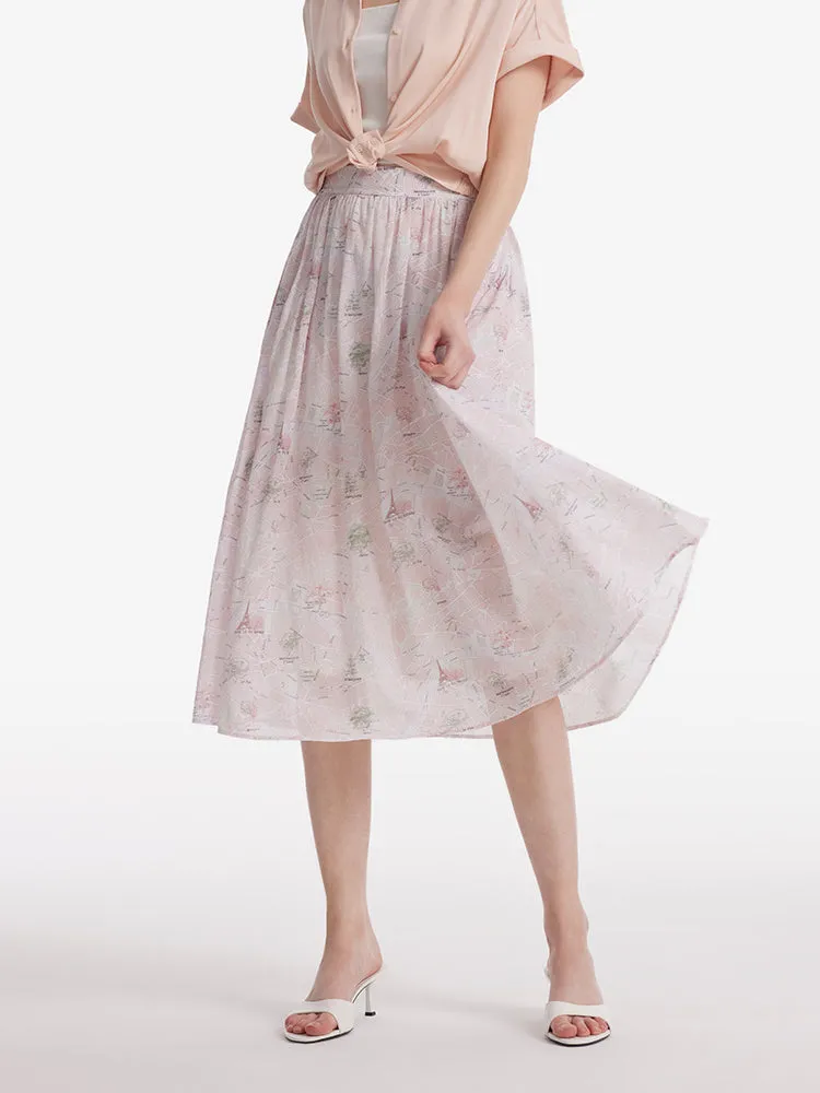 Map Print Women Half Skirt sold by Goelia product image thumbnail 5