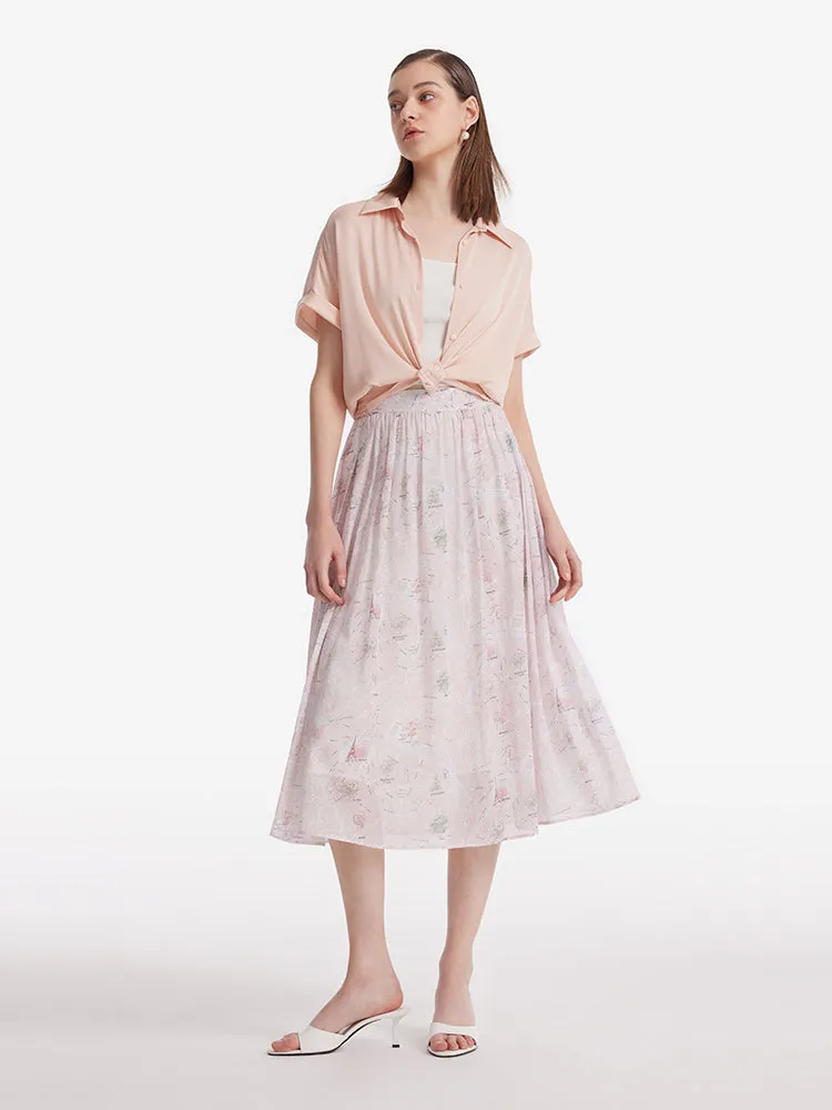 Map Print Women Half Skirt sold by Goelia product image thumbnail 2