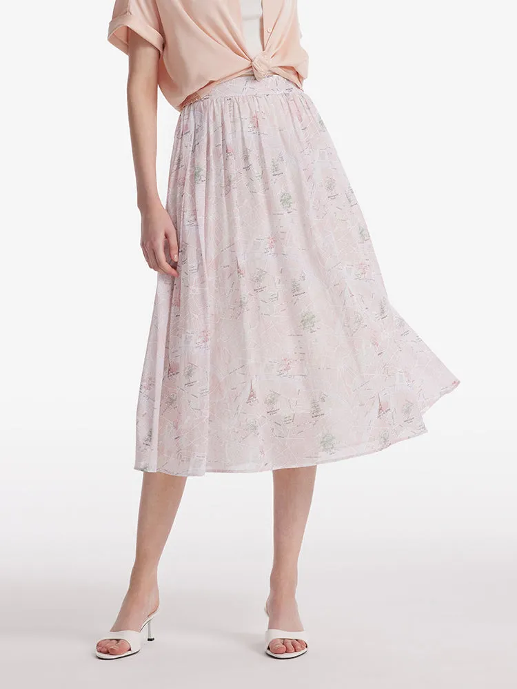 Map Print Women Half Skirt sold by Goelia product image thumbnail 3