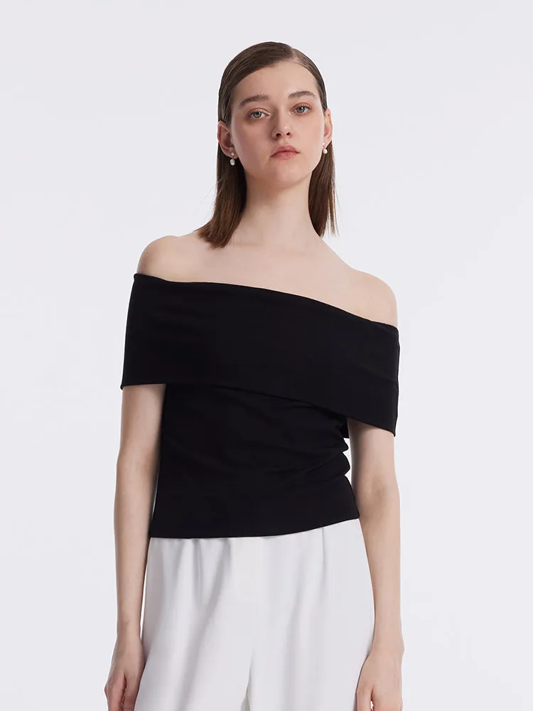 Slim Off Shoulder Women Top sold by Goelia product image thumbnail 4