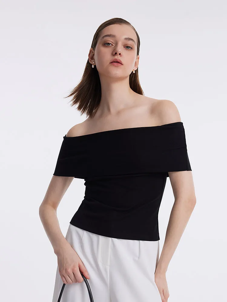 Slim Off Shoulder Women Top sold by Goelia product image thumbnail 5