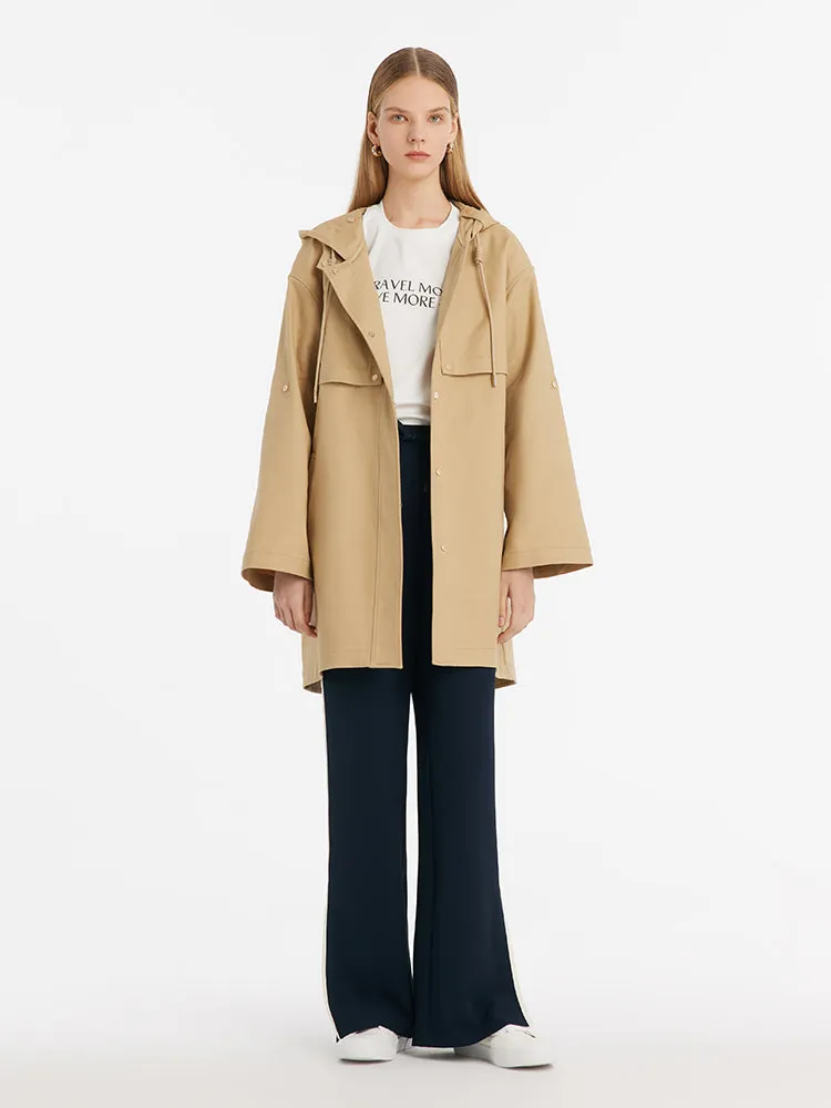 Contrast Trim Straight Women Pants With Elastic Waistband sold by Goelia product image thumbnail 4