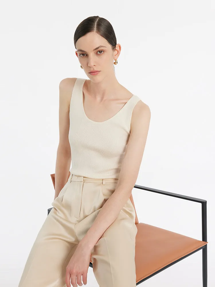 Acetate Round Neck Women Knitted Vest sold by Goelia product image thumbnail 2