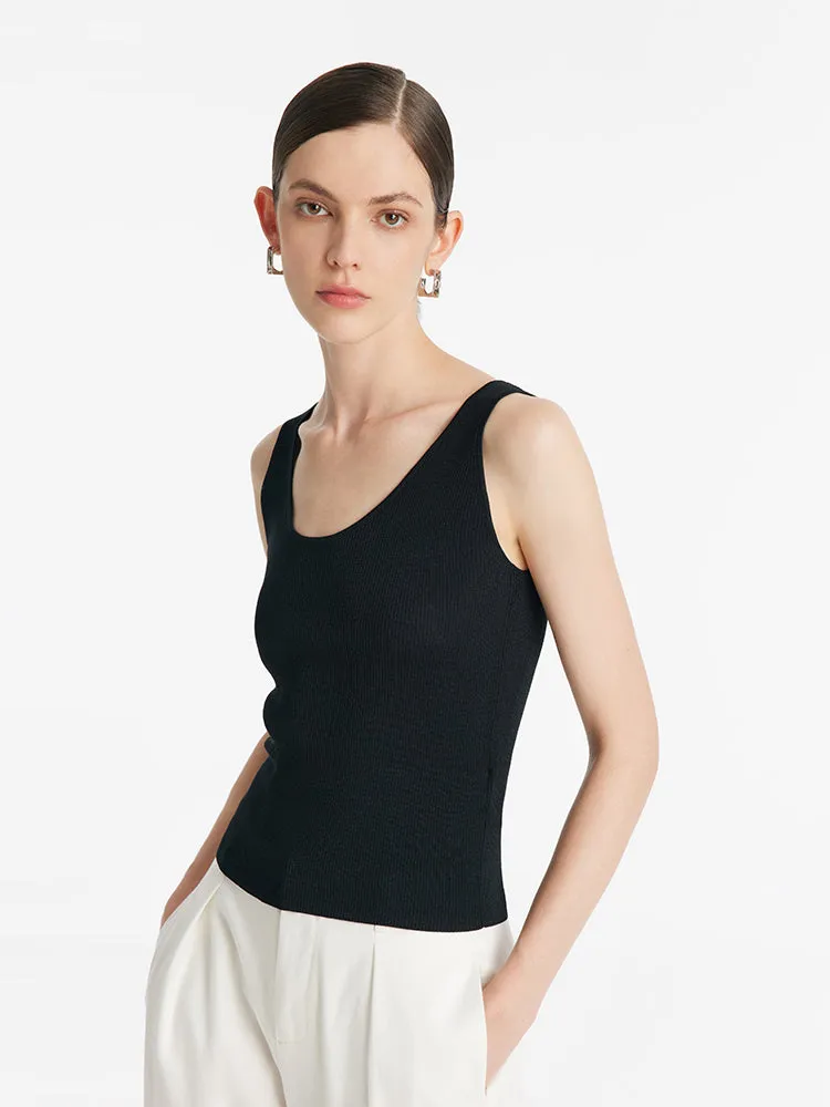 Acetate Round Neck Women Knitted Vest sold by Goelia product image thumbnail 5