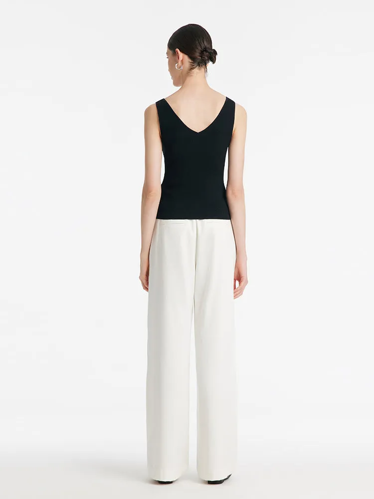 Acetate Round Neck Women Knitted Vest sold by Goelia product image thumbnail 4