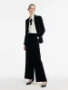 Silk Blend One Button Women Velvet Blazer sold by Goelia