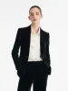 Silk Blend One Button Women Velvet Blazer sold by Goelia