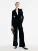 Silk Blend One Button Women Velvet Blazer sold by Goelia