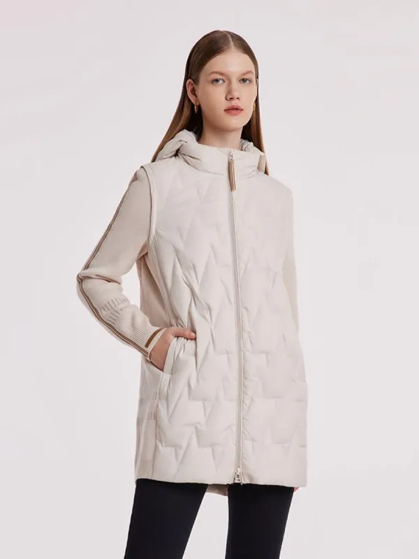 Machine Washable Wool Patchwork Goose Down Garment sold by Goelia