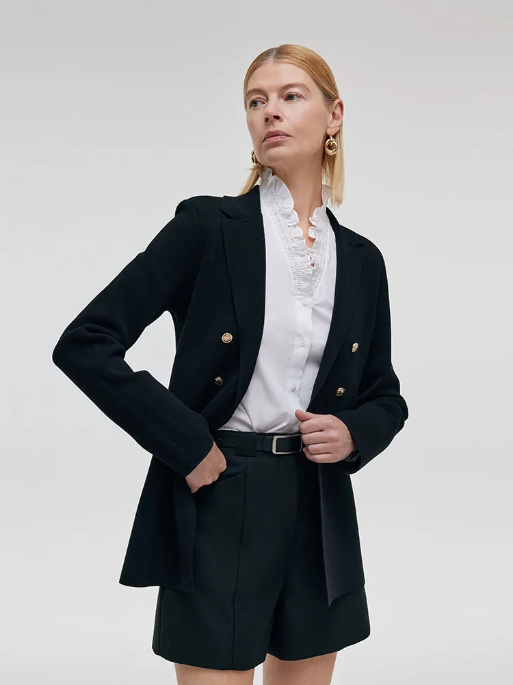 Stretch Lapel Women Knit Blazer sold by Goelia product image thumbnail 4