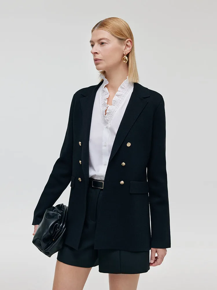 Stretch Lapel Women Knit Blazer sold by Goelia product image thumbnail 5