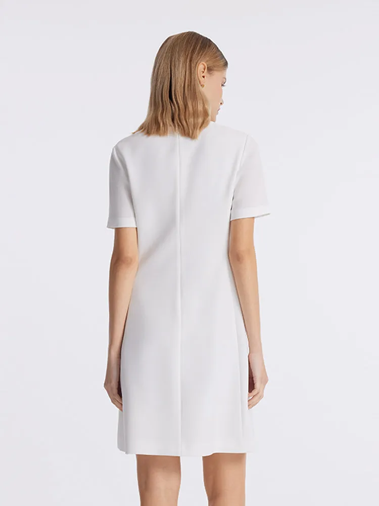 Triacetate Square Neck Double-Breasted Women Mini Dress sold by Goelia product image thumbnail 5