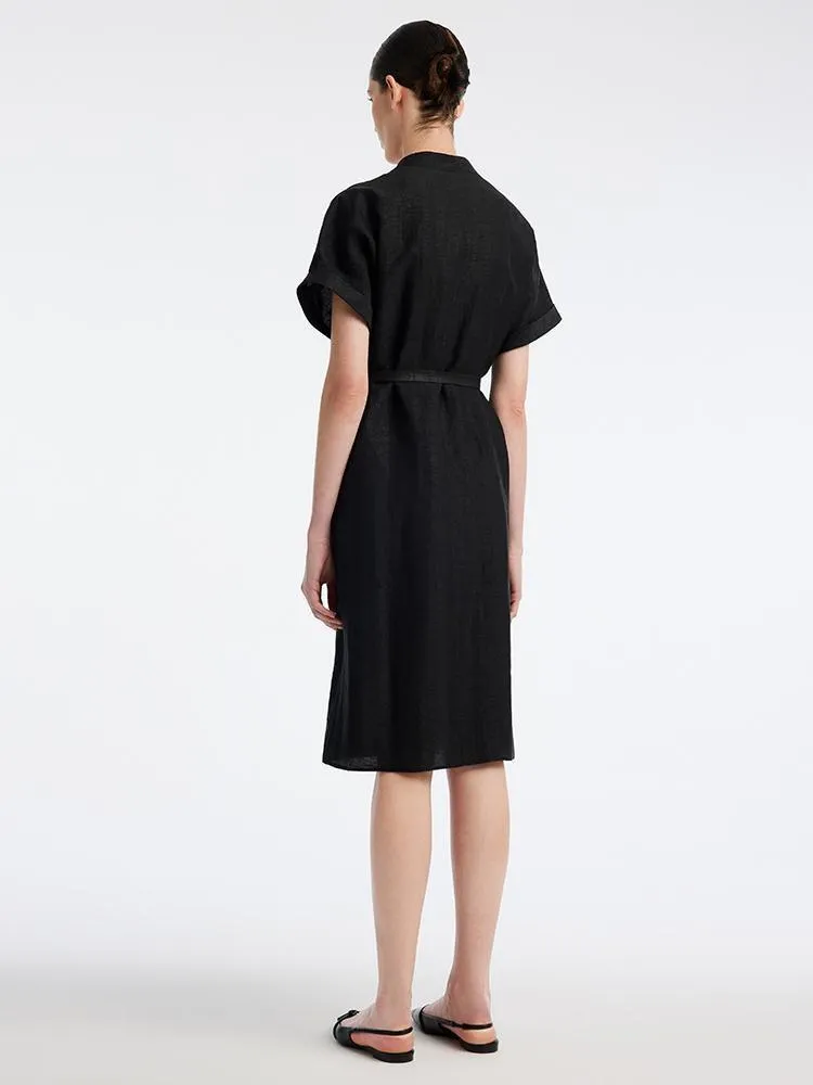 Xiang Yun Silk V-Neck Midi Dress sold by Goelia product image thumbnail 3