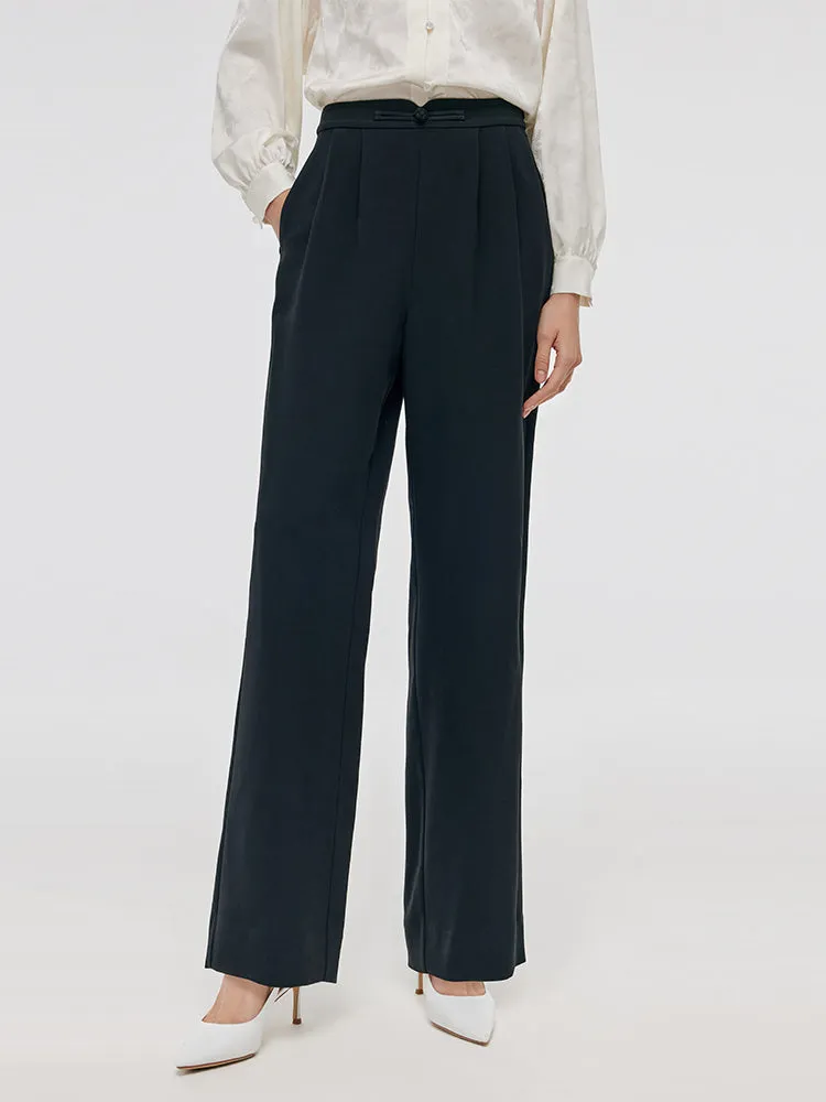Acetate New Chinese-Style Full Length Women Pants sold by Goelia