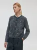 Wool Blend Sequins Women Cardigan sold by Goelia