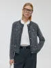 Wool Blend Sequins Women Cardigan sold by Goelia