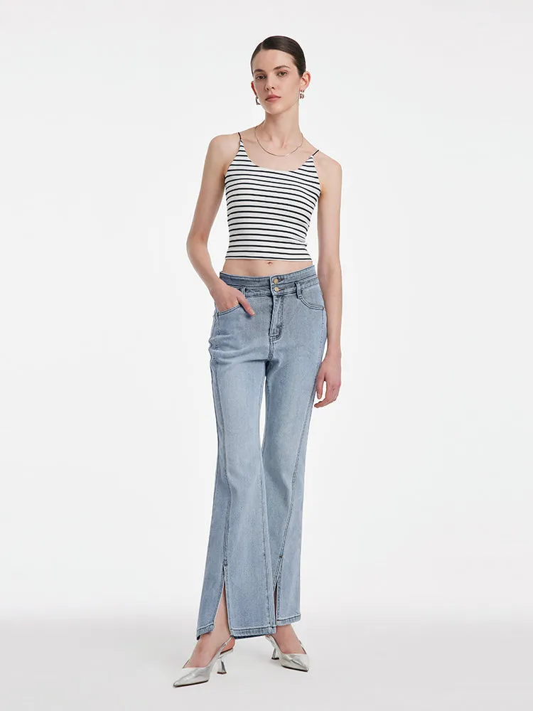 Striped Open Back Camisole With Detachable Chest Pads sold by Goelia product image thumbnail 2