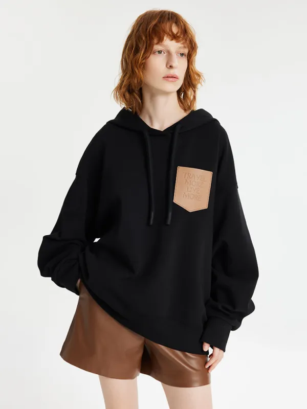 Cotton Pullover Oversized Women Hoodie sold by Goelia