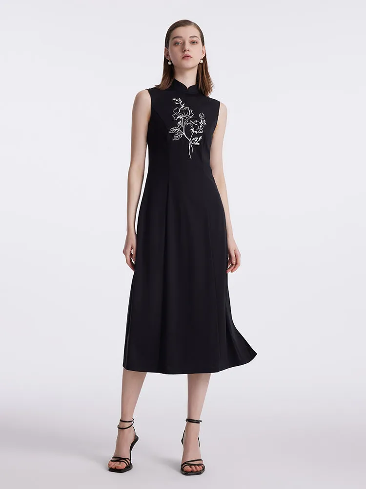 New-Chinese Style Embroidered Women Qipao Midi Dress sold by Goelia product image thumbnail 2