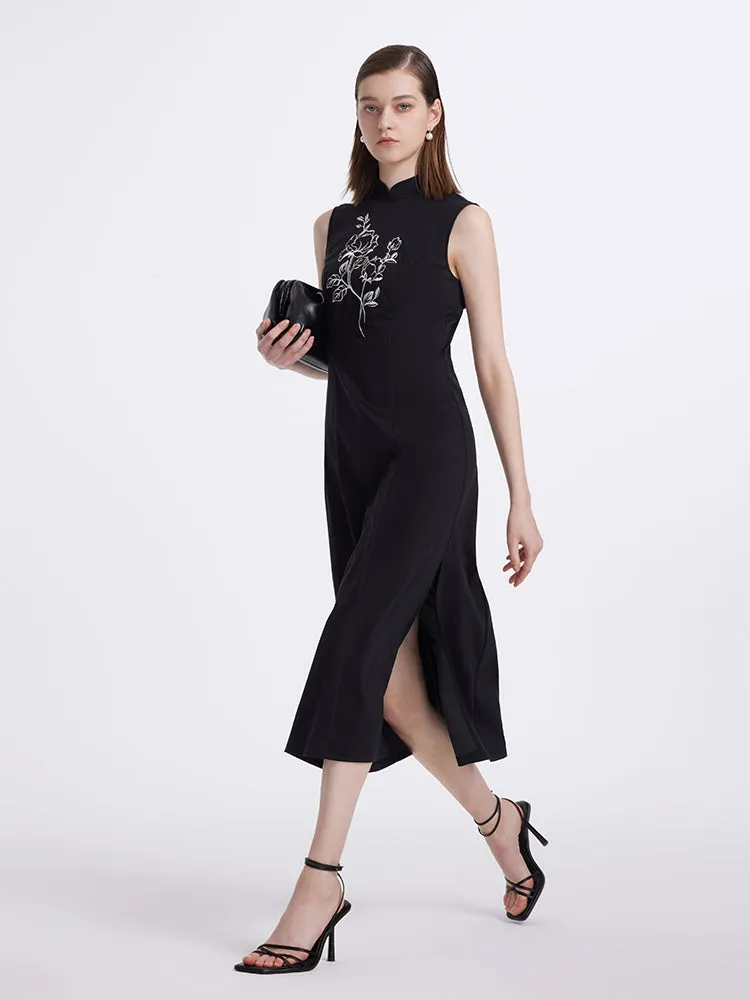 New-Chinese Style Embroidered Women Qipao Midi Dress sold by Goelia product image thumbnail 4