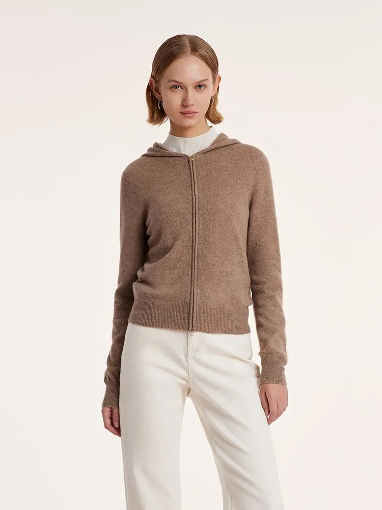 Pure Cashmere Hooded Zipper Cardigan sold by Goelia product image thumbnail 5