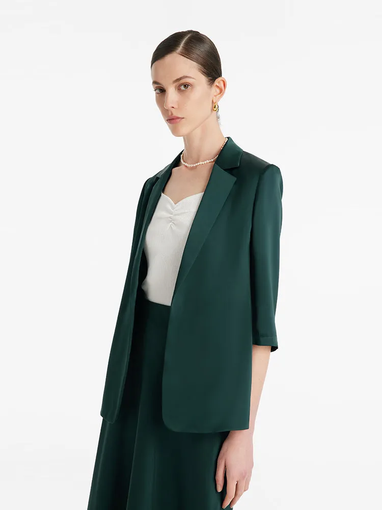 Triacetate Elbow-Length-Sleeve Wrapped Women Blazer sold by Goelia product image thumbnail 5
