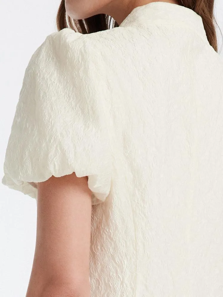 White Mandarin Collar Cheongsam Qipao Mini Dress sold by Goelia product image thumbnail 5