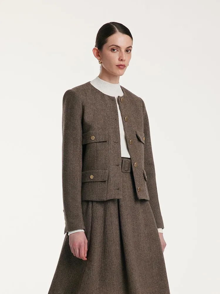 Washable Woolen Classic Women Jacket sold by Goelia product image thumbnail 5