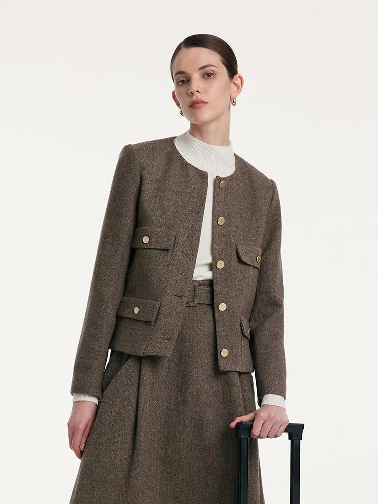 Washable Woolen Classic Women Jacket sold by Goelia product image thumbnail 4