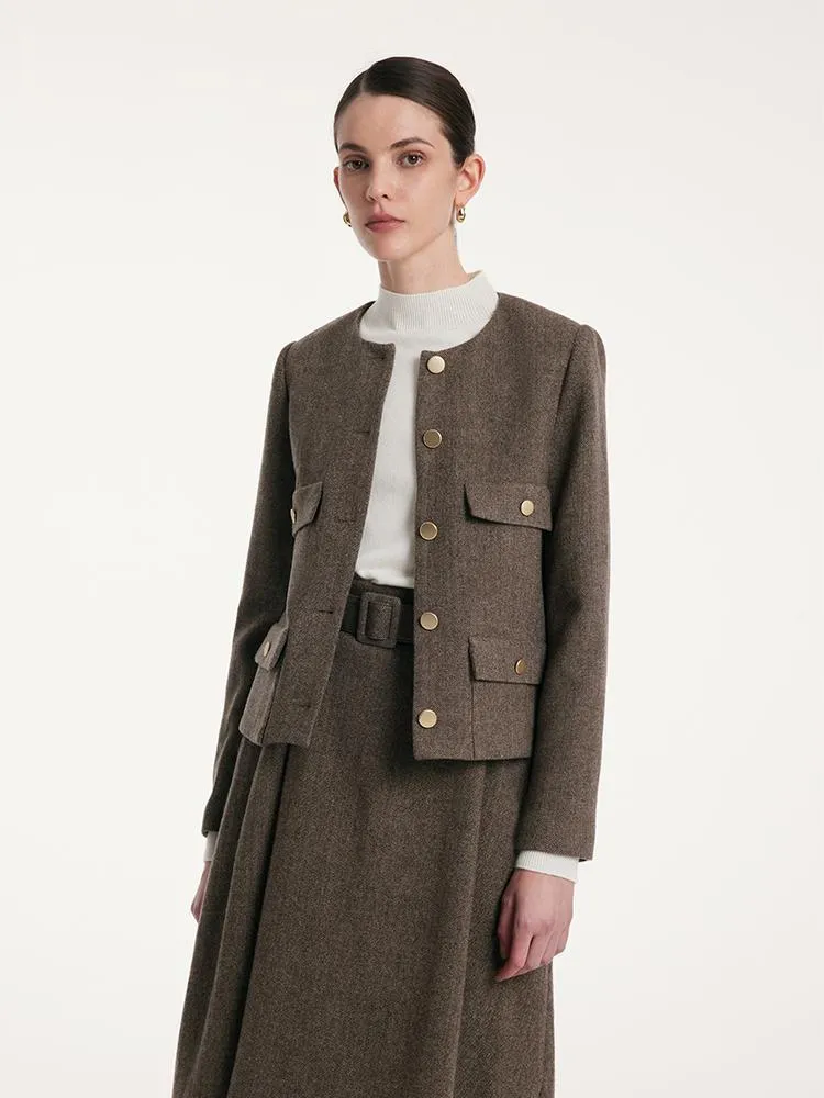 Washable Woolen Classic Women Jacket sold by Goelia product image thumbnail 3