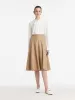 Worsted Wool A-Line Half Skirt sold by Goelia