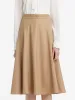 Worsted Wool A-Line Half Skirt sold by Goelia