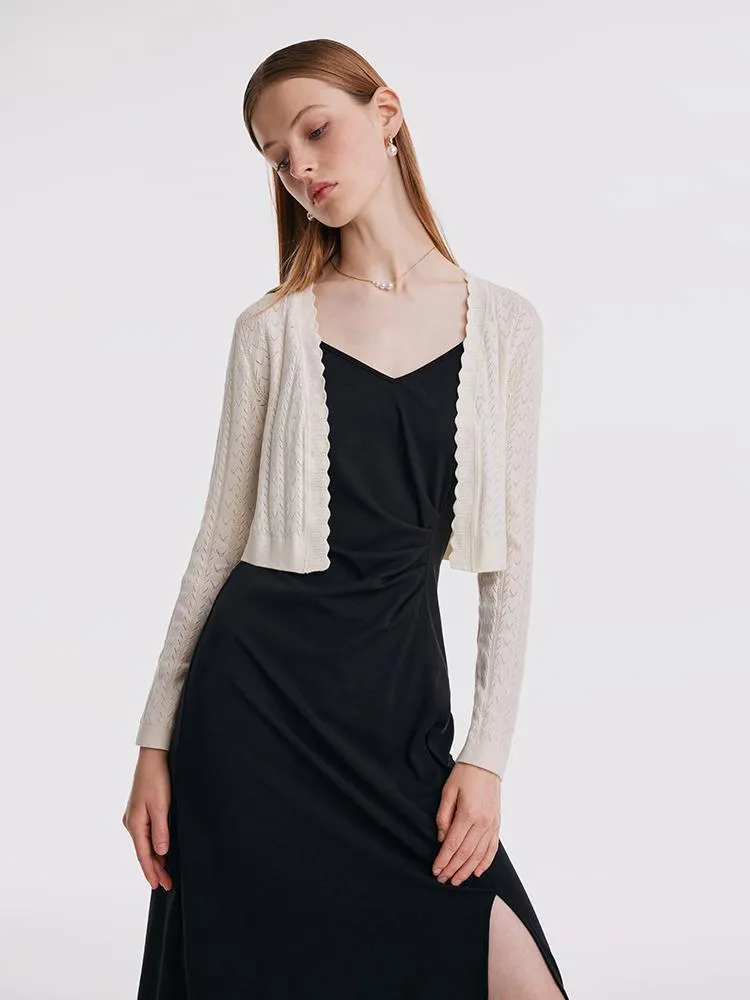 Cardigan And Slip Midi Work Dress Two-Piece Set sold by Goelia product image thumbnail 4