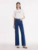 Denim Flared Women Jeans With Patch Pockets sold by Goelia