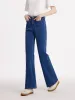 Denim Flared Women Jeans With Patch Pockets sold by Goelia