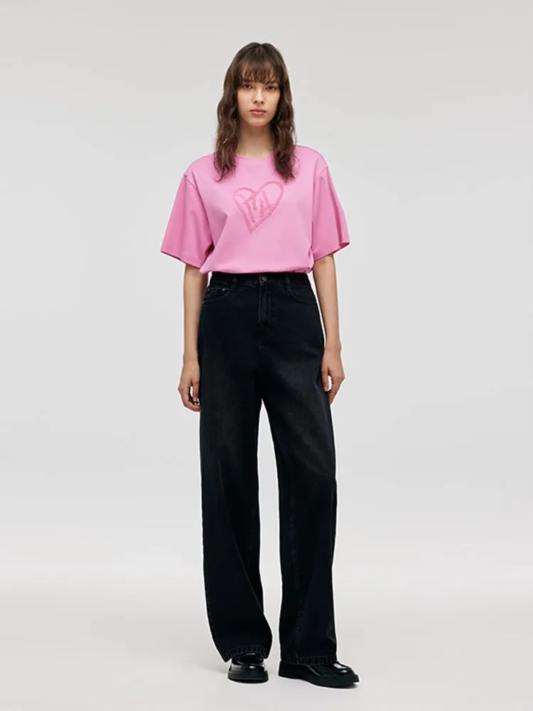 Glitter High-Waisted Straight Women Jeans sold by Goelia product image thumbnail 3