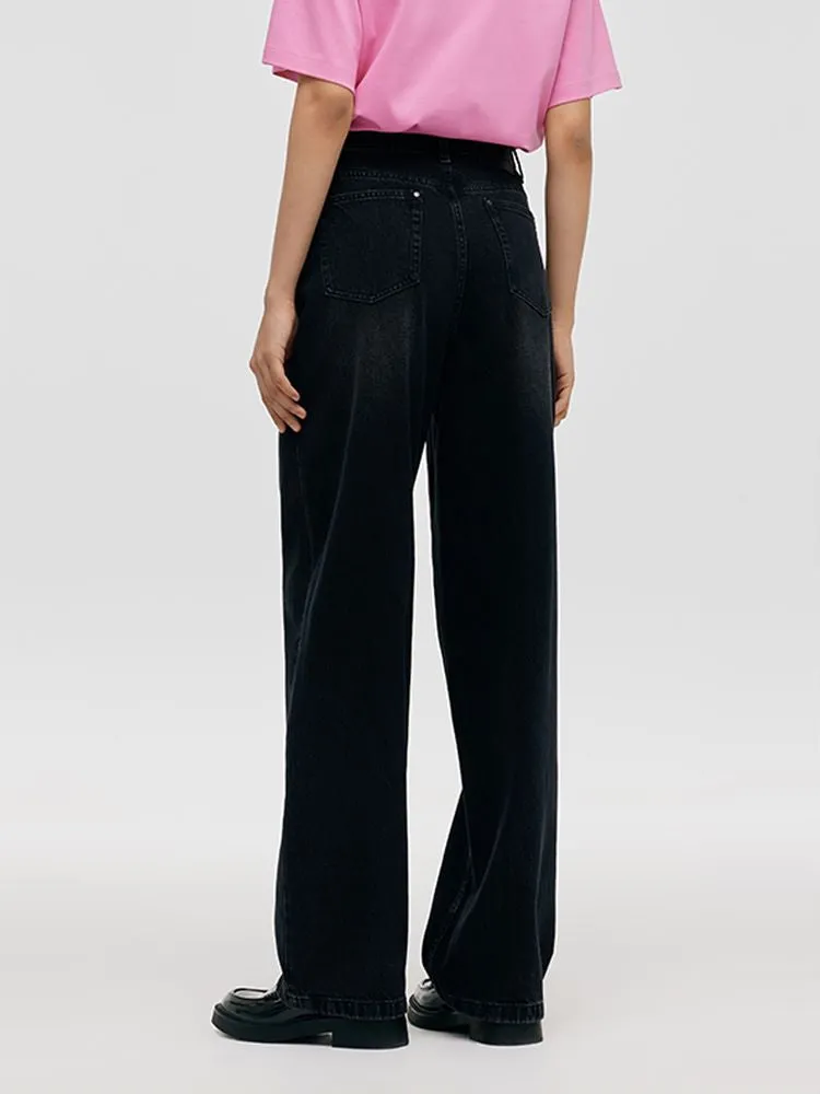 Glitter High-Waisted Straight Women Jeans sold by Goelia product image thumbnail 4