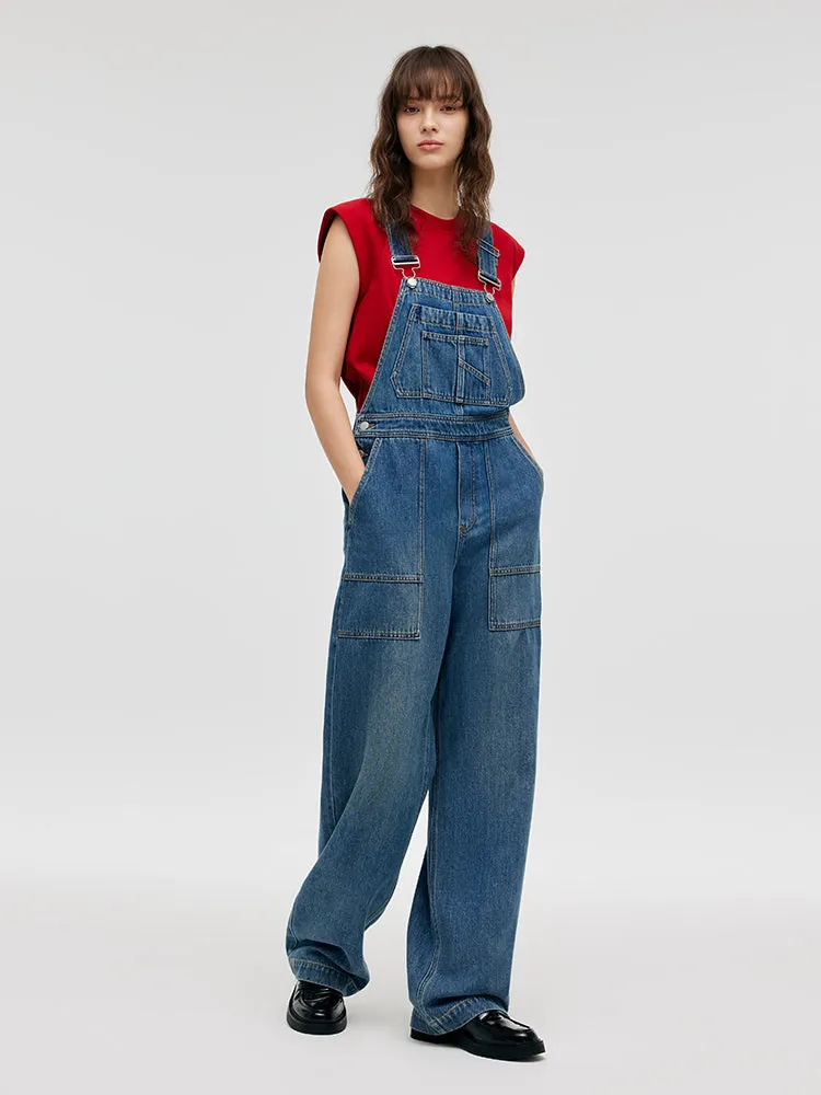 Denim Straight Full-Length Women Overalls sold by Goelia product image thumbnail 4
