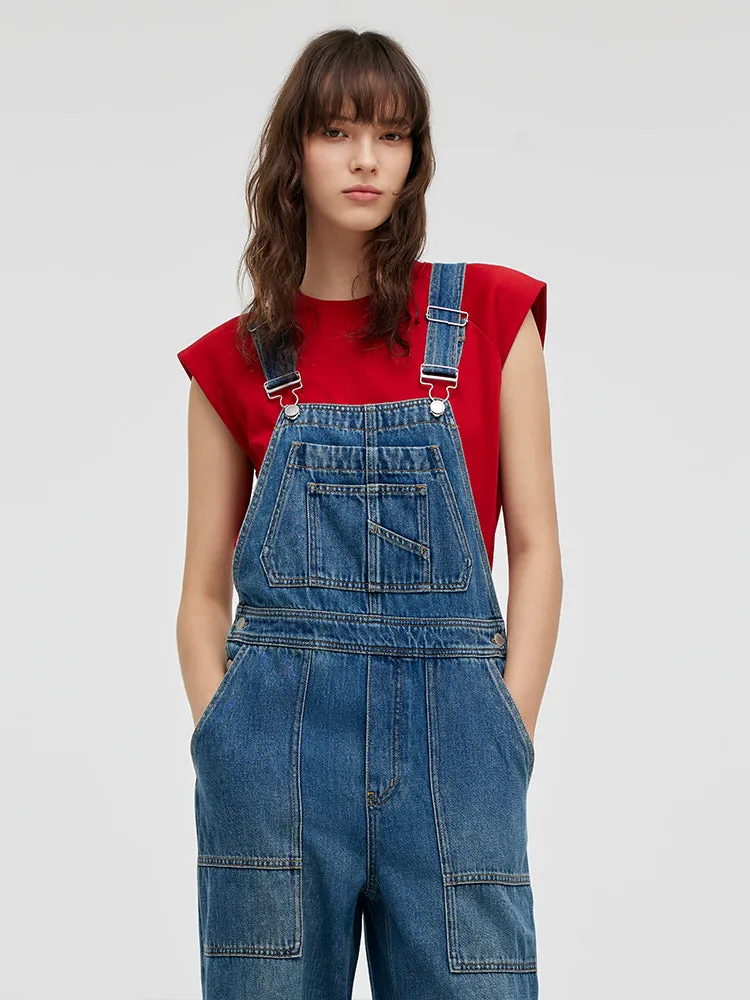 Denim Straight Full-Length Women Overalls sold by Goelia product image thumbnail 5