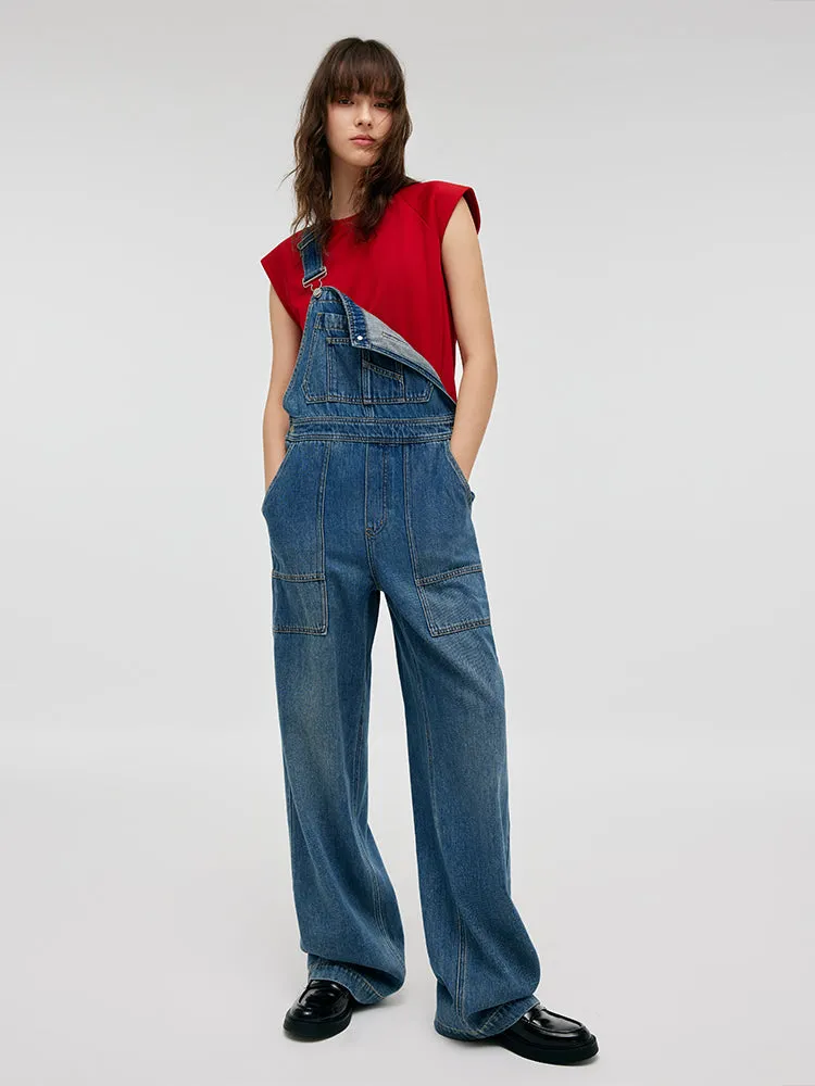 Denim Straight Full-Length Women Overalls sold by Goelia product image thumbnail 2