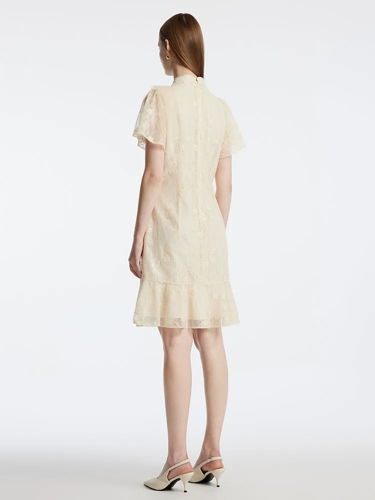 Lace Embroidered Cheongsam Qipao Midi Dress sold by Goelia product image thumbnail 5