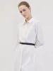 Black Vest Dress And White Women Shirt Dress Two-Piece Set sold by Goelia