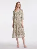 19 Momme Silk V-Neck Floral Midi Dress sold by Goelia