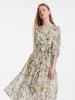 19 Momme Silk V-Neck Floral Midi Dress sold by Goelia