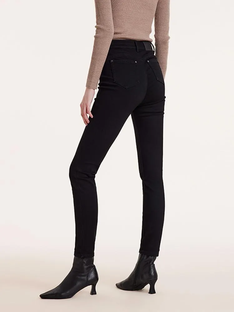 Black Denim Skinny Jeans sold by Goelia product image thumbnail 4