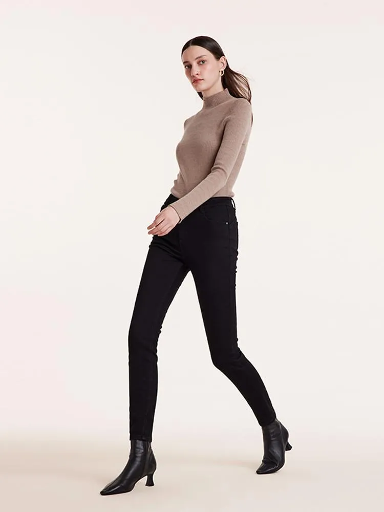 Black Denim Skinny Jeans sold by Goelia product image thumbnail 2