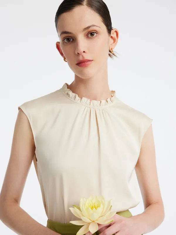 22 Momme Silk Apricot Women Tank Top sold by Goelia