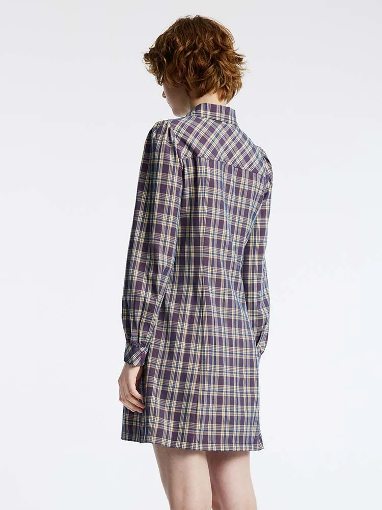 Gathered Waist Plaid Mini Dress sold by Goelia product image thumbnail 4
