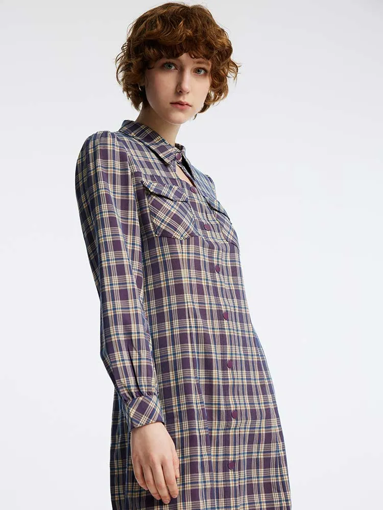 Gathered Waist Plaid Mini Dress sold by Goelia product image thumbnail 3