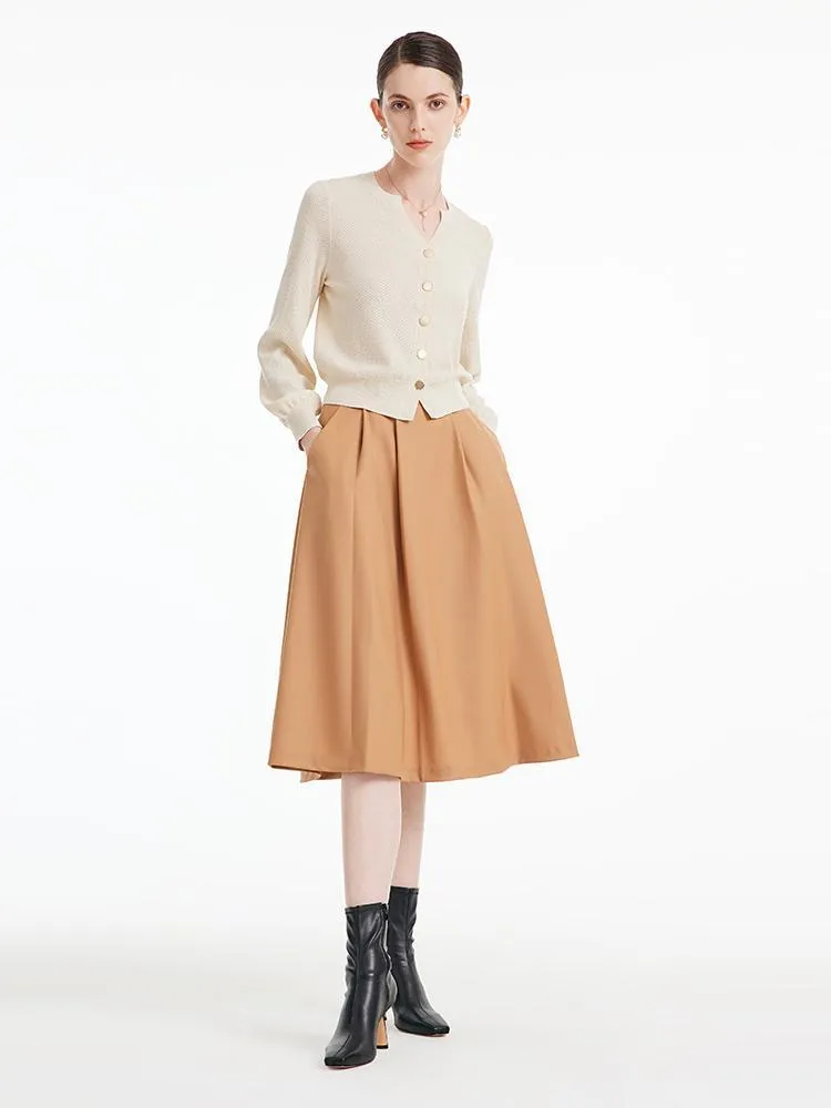 V-neck Sequins Tencel Mulberry Silk Knitted Cardigan sold by Goelia product image thumbnail 2